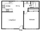 One Bedroom, One Bath F