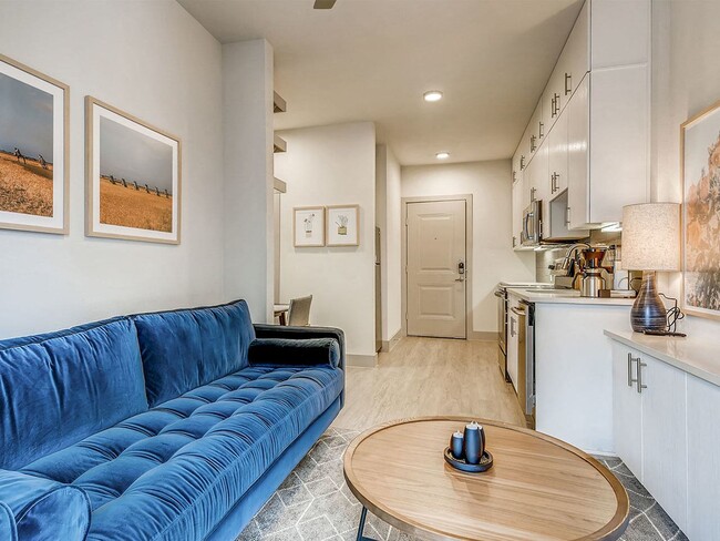 Designer-Furnished Apartment Suites Include a 55 Flatscreen Smart TV with Complimentary WiFi - Sentral East Austin at 1630 E. Sixth