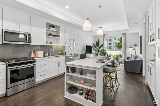 A1 1BR, 1BA - 690SF - Kitchen and Living Room - Skyloft