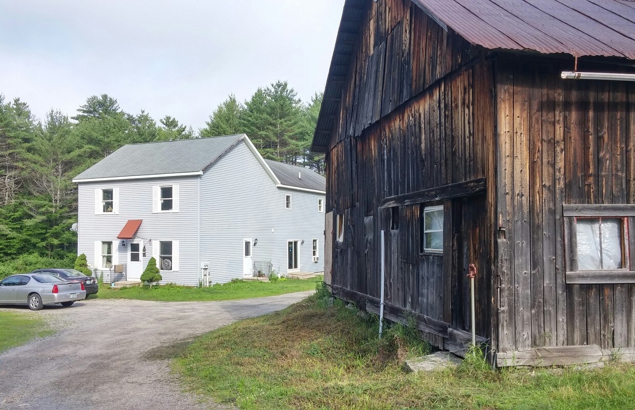 View from road shows barn and Two Family building - 91-93 Old Richmond Rd