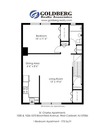 Plano de planta - St. Charles Apartments (MP West Caldwell)