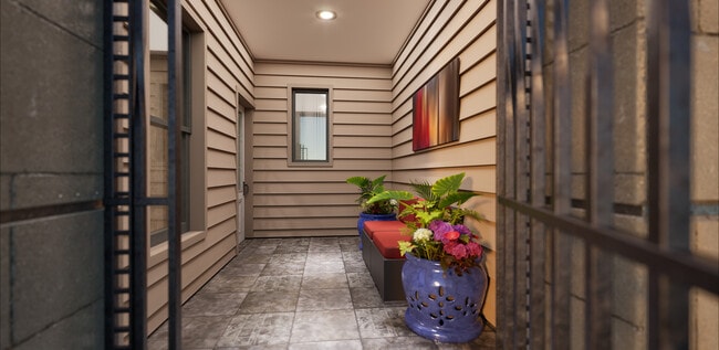 Courtyard Rendering - Tribeca Townhomes