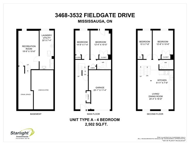 Plan d'étage - 3468-3532 Fieldgate Drive
