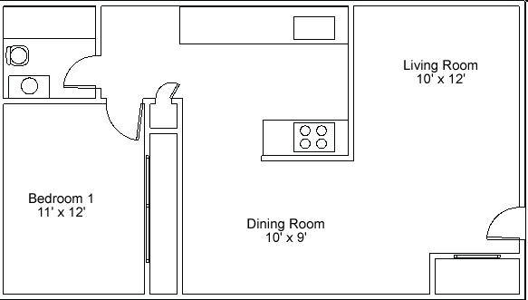 1BR/1BA - Revere House