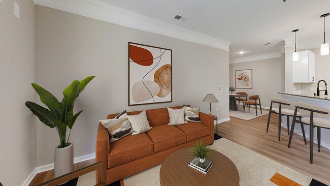 Newly Renovated Living Room - Waterstone at Brier Creek Apartments
