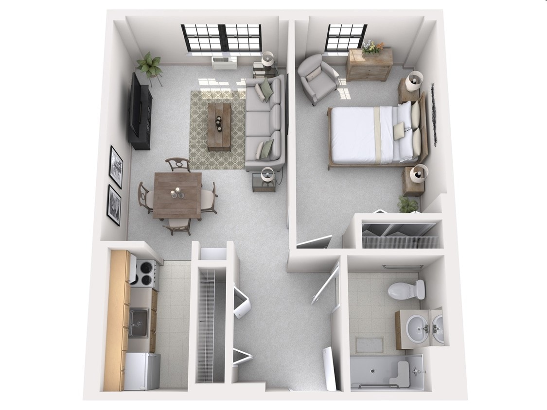 1BR/1BA - Senior Suites of Austin