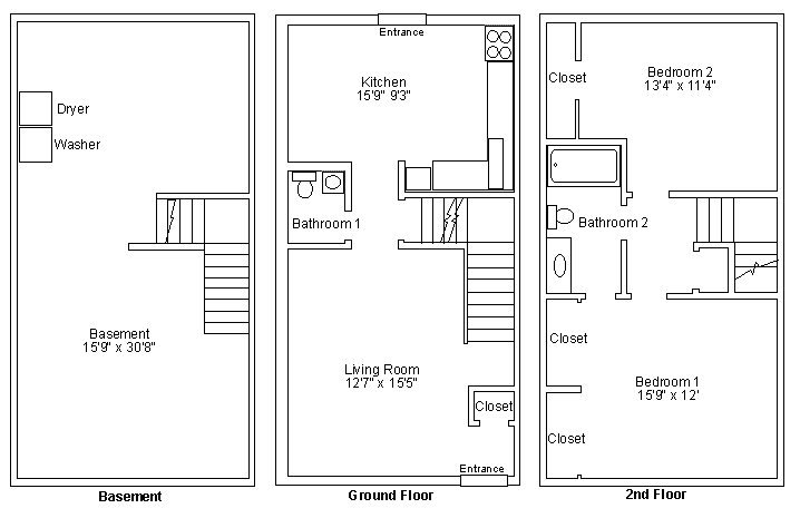 2BR/1.5BA - Campbell Hill Apartments