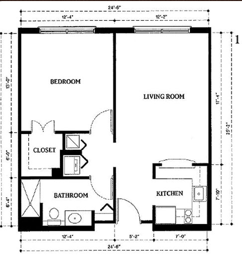 1HAB/1BA - Palace Suites