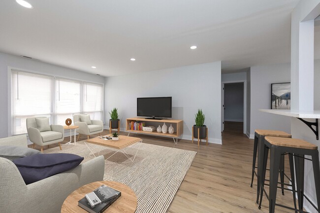 Living Area-Upgraded - Claridge Court Apartments