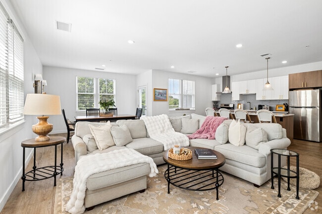 2BR, 2BA - 1,493SF - Living Room - Aura at Medfield