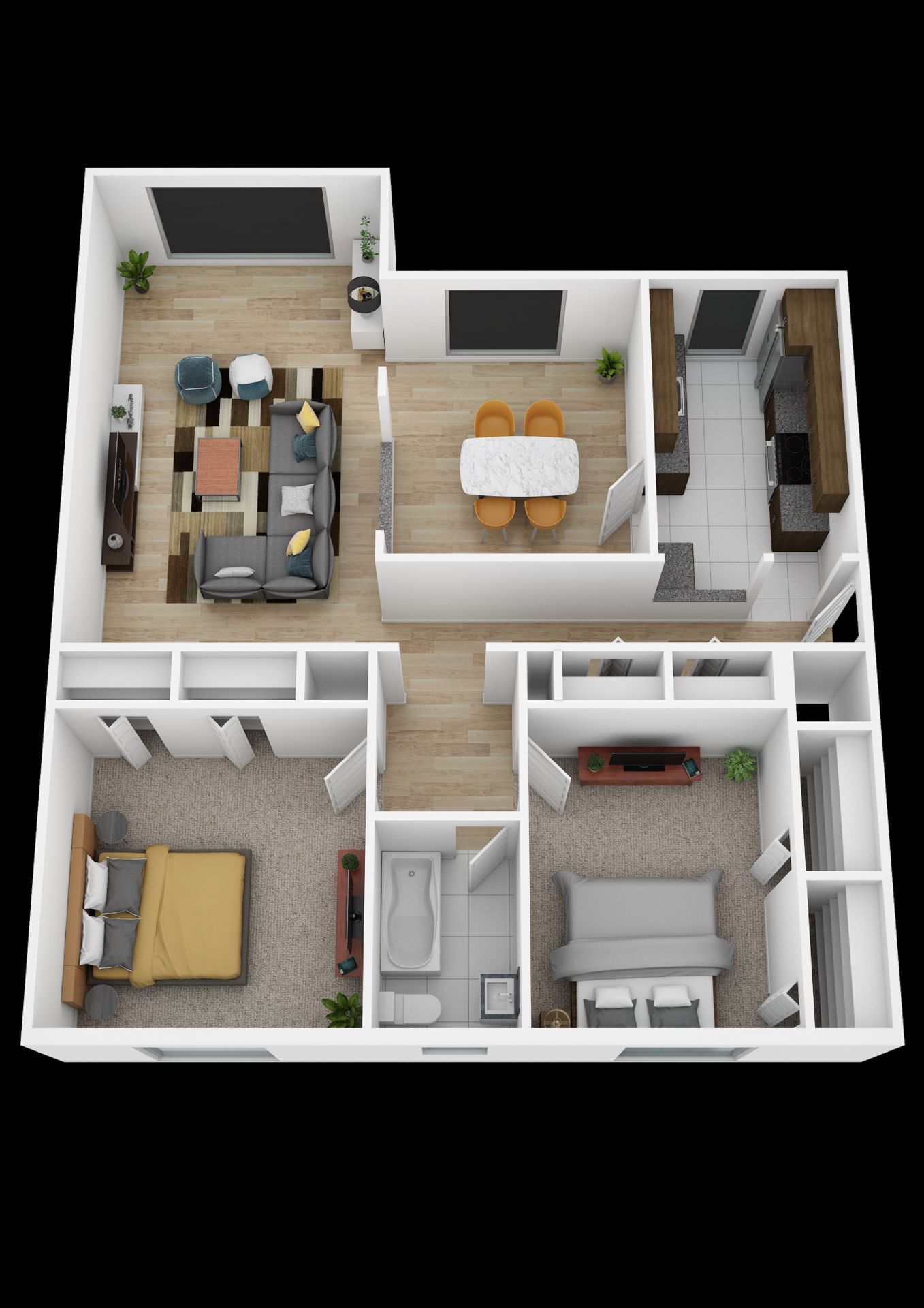 Shaker Lake Apartments & North Moreland Co... – 2X1B - 1,120 Sqft