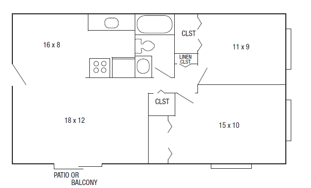 2BR/1BA - Tropical Village Apartments