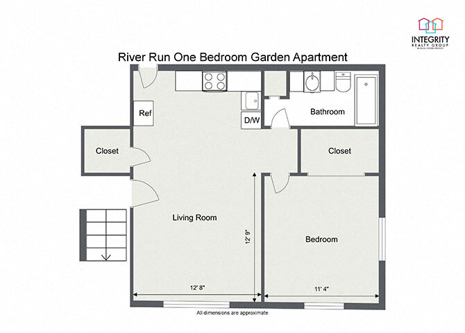 River Run Apartments – 1 Bedroom 1 Bath Apartment