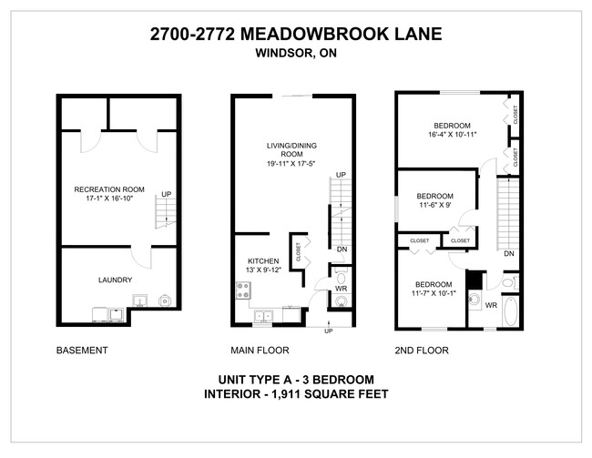 Plan d'étage - 2700 Meadowbrook Ln