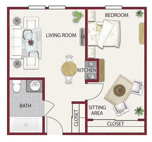 The Gold Country - 1 dormitorio - Hilltop Commons Senior Living