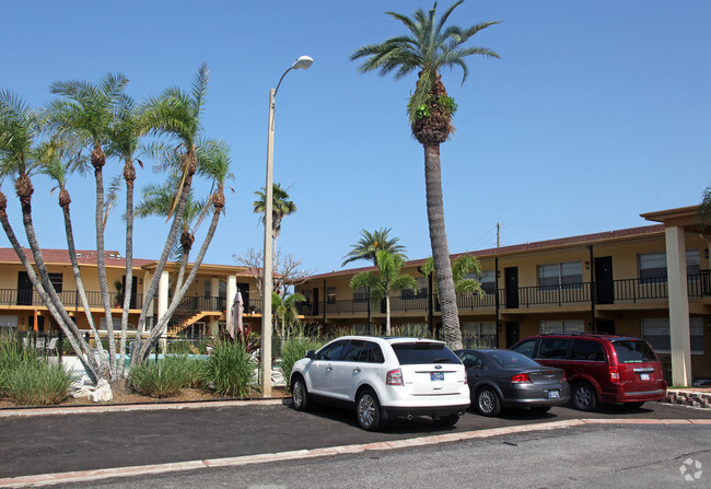 Pool/ parking lot - Palms of Belleair
