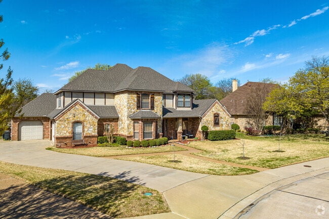 You’ll also find contemporary homes and Millennial Mansions with stone exteriors and plenty of windows.