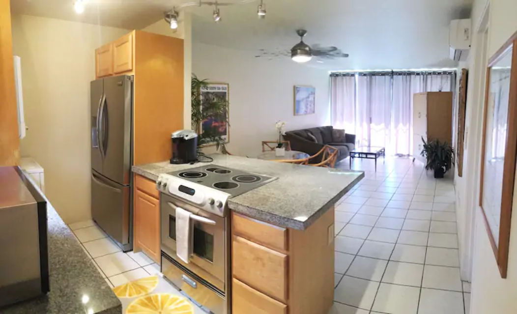 Open kitchen with stainless steel appliances - 2219 S Kihei Rd