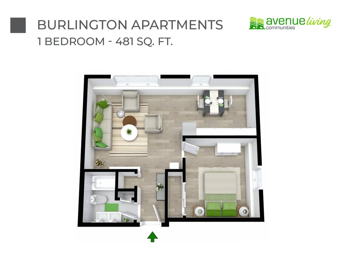 Floorplan - Burlington Apartments