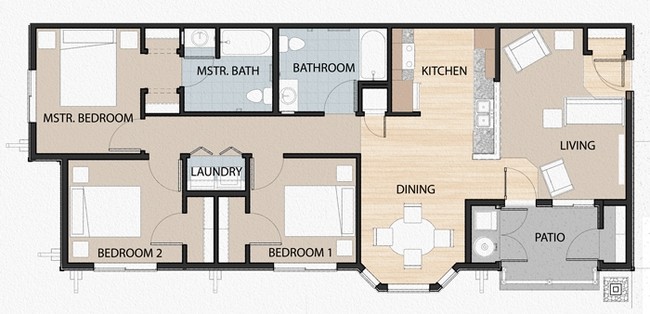 3HAB/2BA - Sycamore Family Apartments