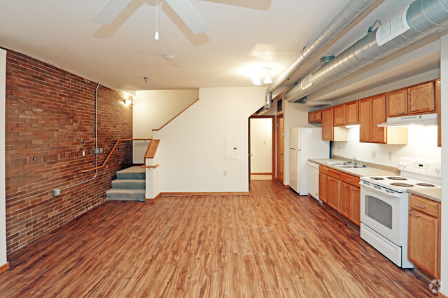 Sala de estar - Moline High School Lofts