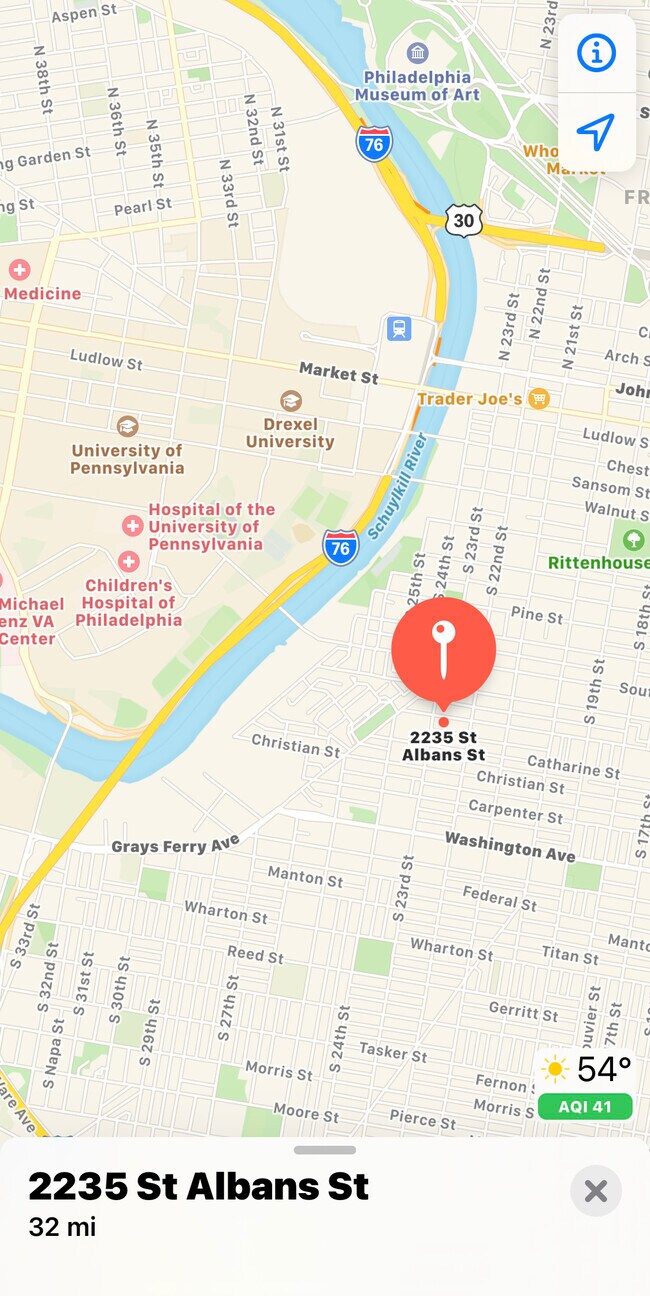 Location on the Map - 2235 Saint Albans St