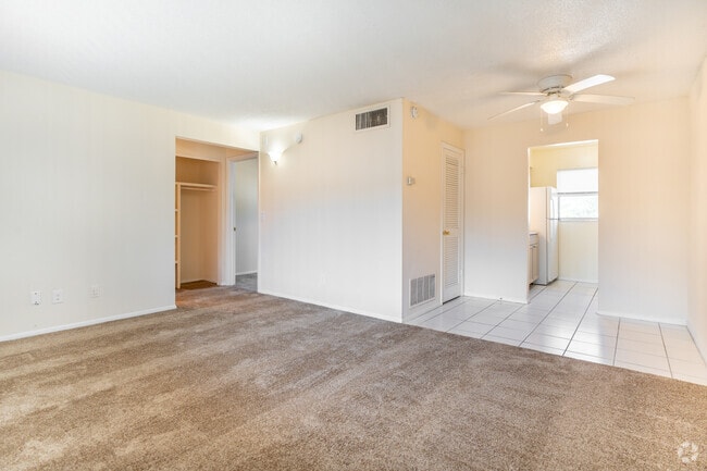 1BR, 1BA - 700SF - Living Room - Midway Court Apartments