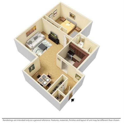 Crystal Tower – 1 Bed 1 Bath Medium