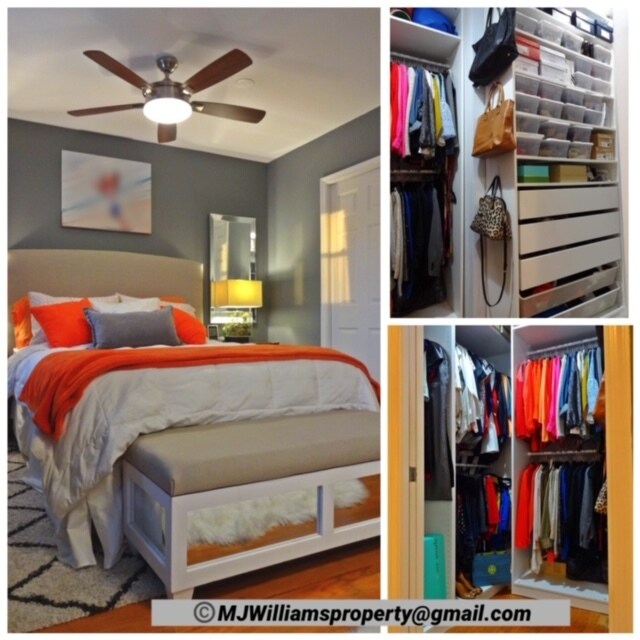 master bedroom and walk in custom closet - 612 S Payne St