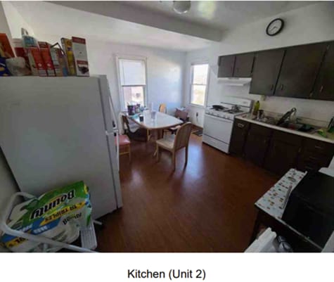 Unit 2 Kitchen - 3417 Ward St