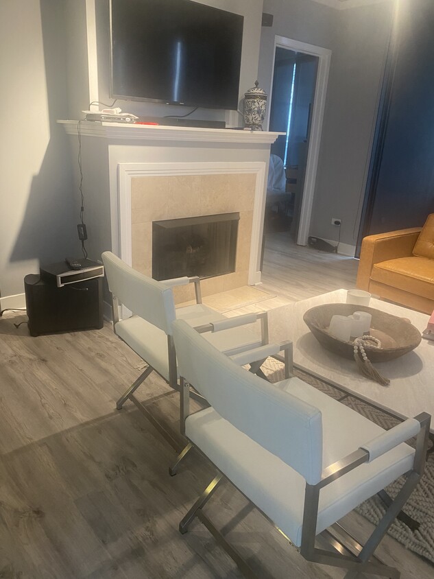 Living Area and Fire Place - 200 N Jefferson St