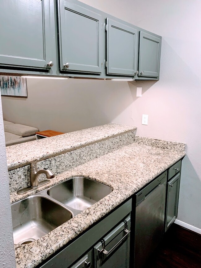 New pull-out faucet, granite counter top and stainless steel dish washer. - 2121 El Paseo St