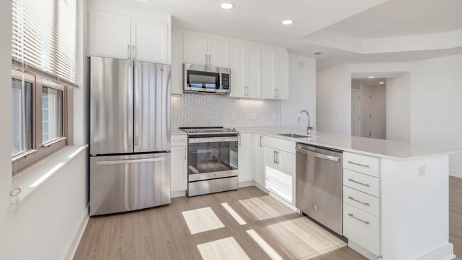 Kitchen with Stainless Steel Appliances - Liberty Tower