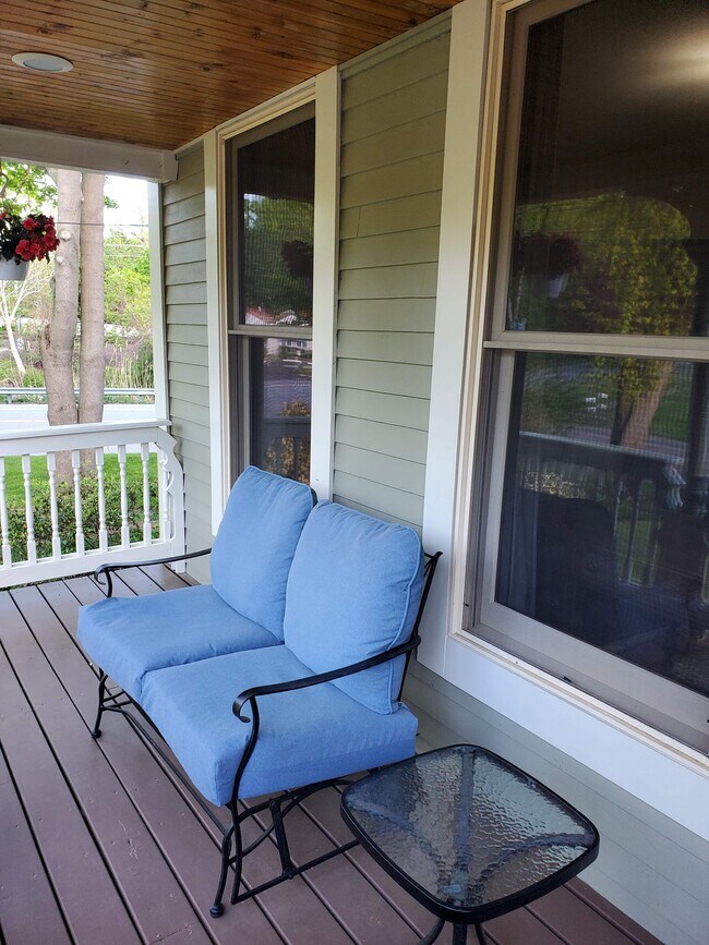 Cozy front porch with glider - 19 Prospect Hill Rd