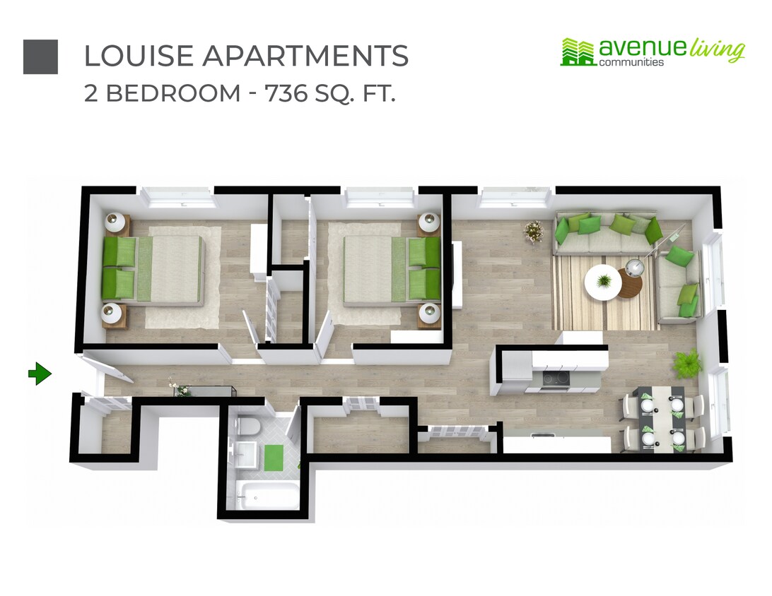 Plan d'étage - Louise Apartments