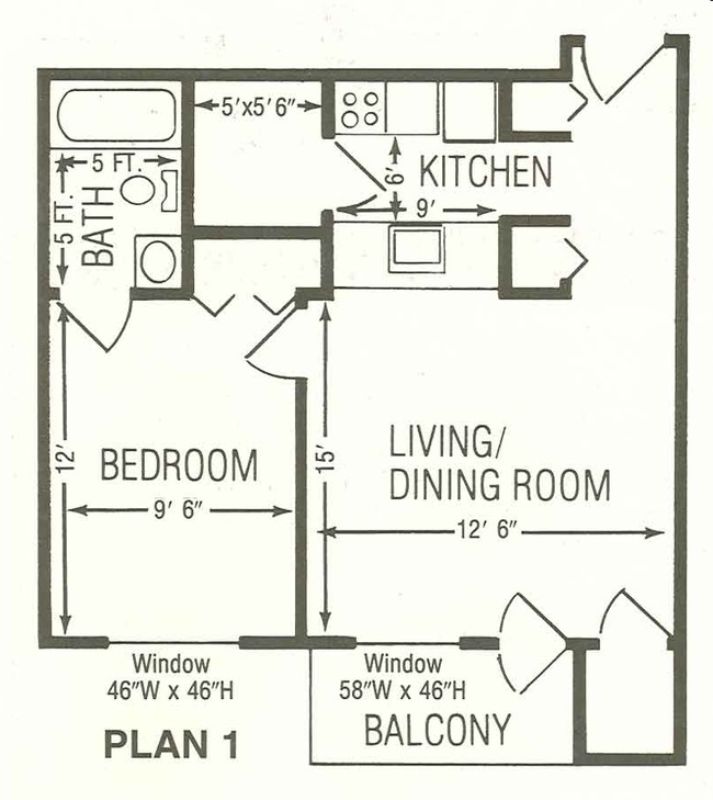 1BR/1BA - Southside Manor Apartments