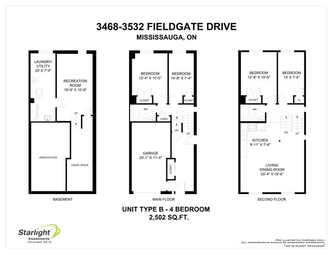 Plan d'étage - 3468-3532 Fieldgate Drive