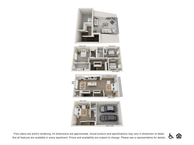 Plano de planta 3D - Abode at Reids Cove