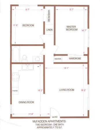Plano de planta - 8143 McFadden Ave