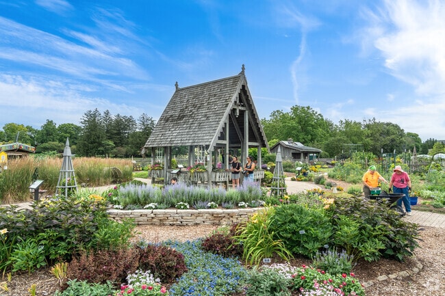 Volunteers maintain the University Of Illinois Arboretum gardens near Historic East Urbana.