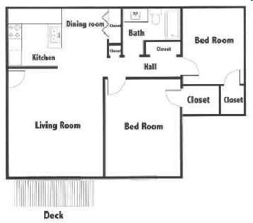 2BR/1BA - Park Place Apartments