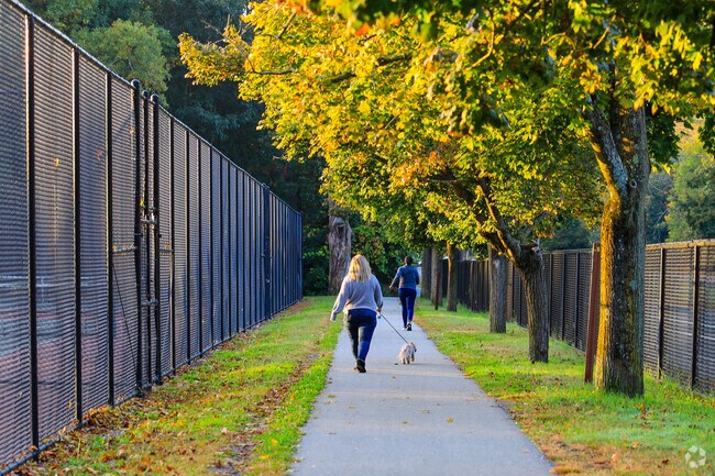 Dogs love the long walking trails offered in the Shrewsbury area.