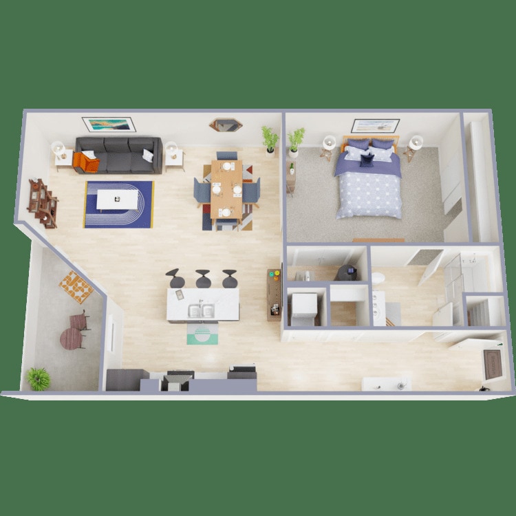 Crocker Park Living – The Excelsior 1 Bedroom 1 Bath