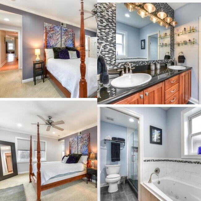 Master bedroom, master bath - 404 S Hanley Rd