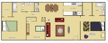 3 Bed 2 Bath Apartment