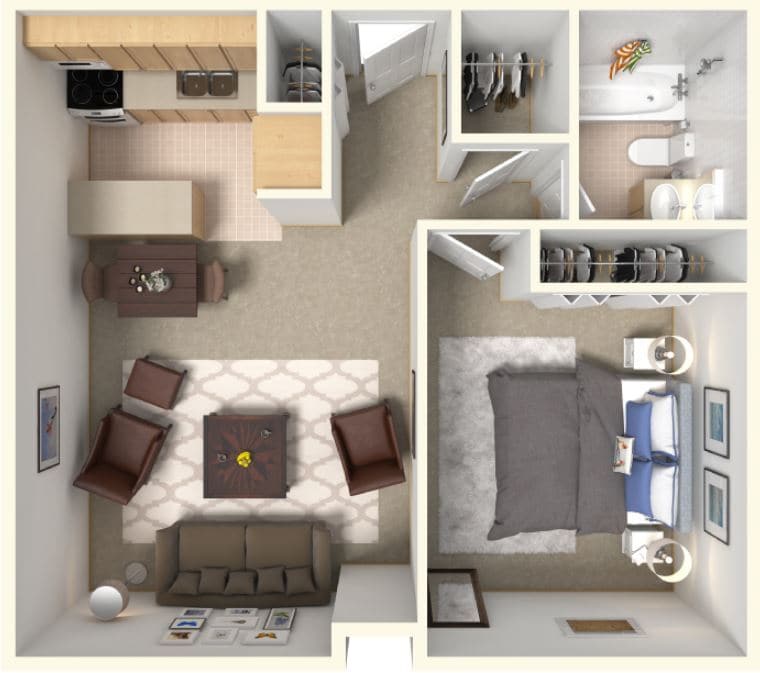 Shoregate Towers – Jr. One Bedroom