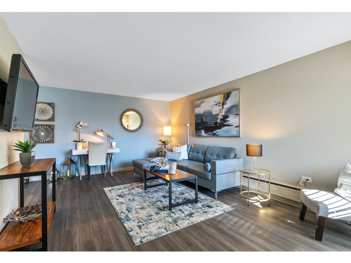 Hermosa sala de estar | Apartments en alquiler ganar Mt. Prospect, IL, | The Eclipse en 1450 - The Eclipse at 1450