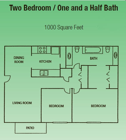 2HAB/1.5BA - Summerwind Apartments