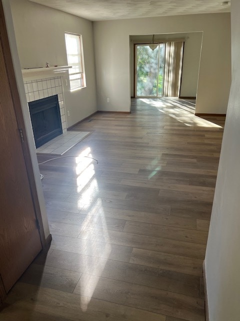 living room with new LVP floors - 7403 Mapleleaf Blvd