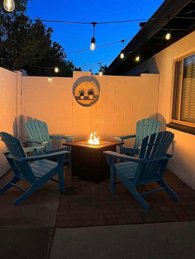 Private Patio with Fire Pit - 2201 E Cactus Rd
